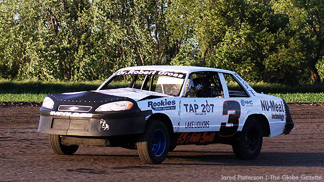 USRA Hobby Stock driver Cory Gansen competes Sunday night at the Mason City Motor Speedway.