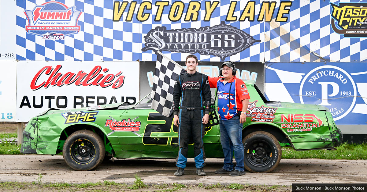 Joshua Monson won the USRA Hobby Stock main event.