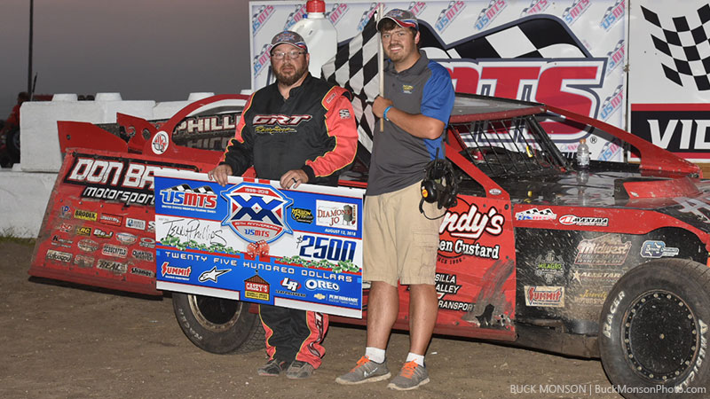 Terry Phillips picked up the USMTS win at the Mason City Motor Speedway on aug. 12, 2018.